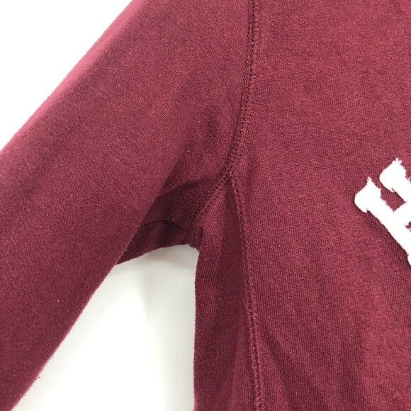 Harvard League Burgundy Women's Academy Applique Hooded Sweatshirt S - Picture 6 of 15